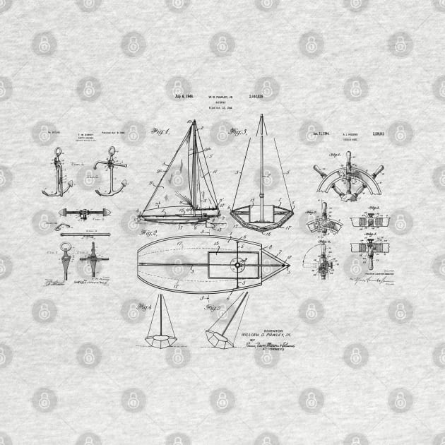 Sailboat Patent Print by MadebyDesign